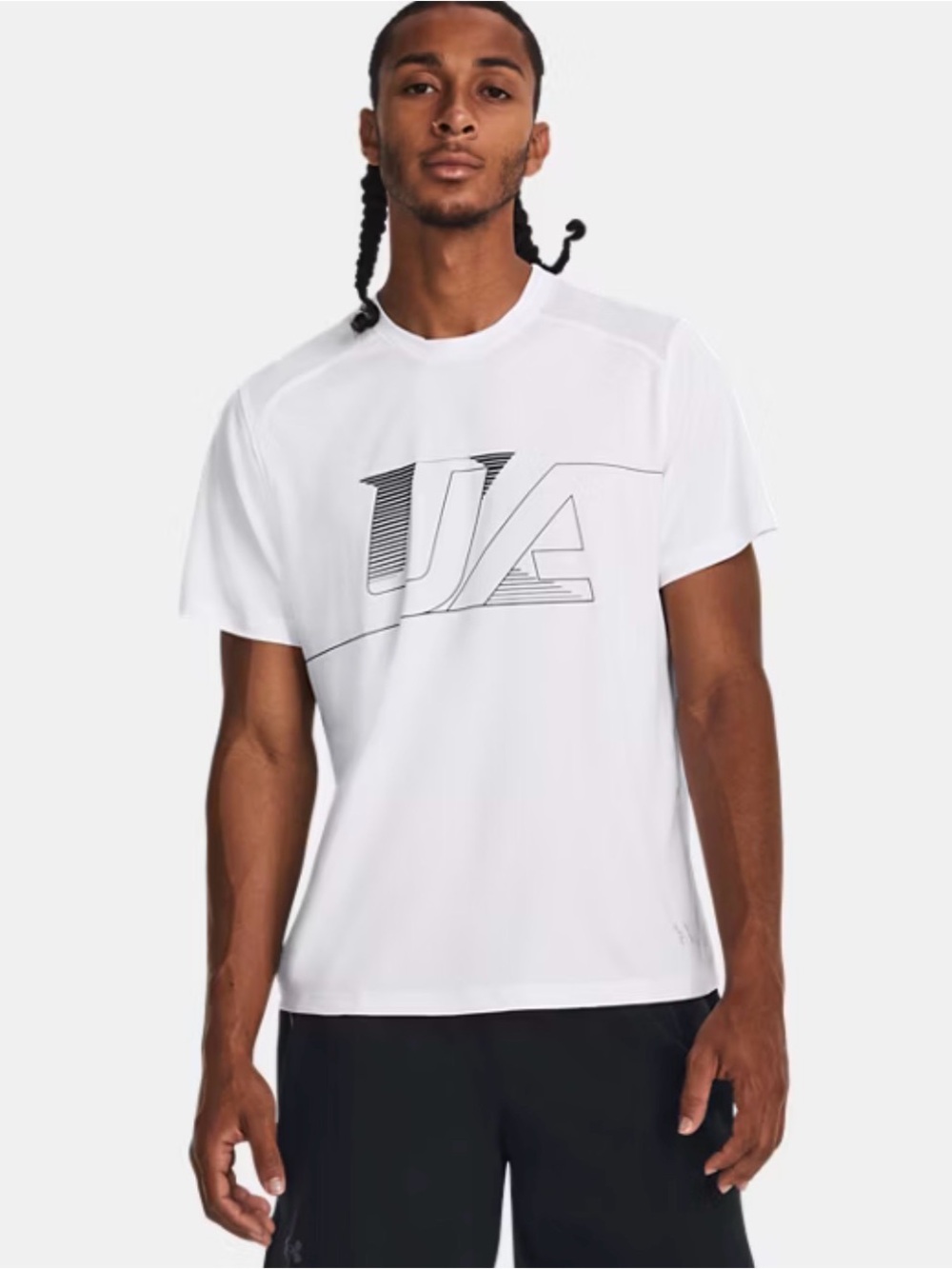 NWT Under Armour CoolSwitch Run Graphic Men’s XXL WHITE Training T-shirt Fitted